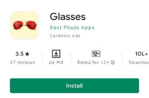 glasses app play store interface
