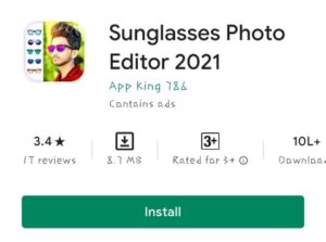 sunglasses photo editer app play store interface
