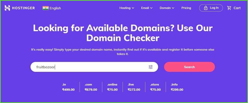hostinger domain