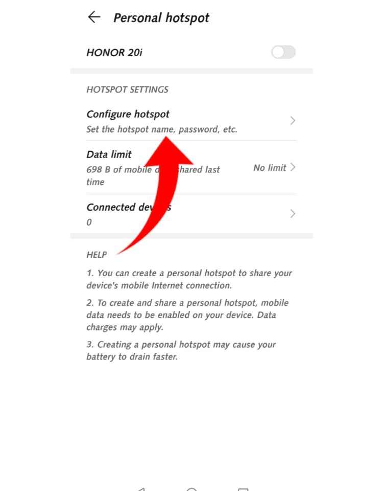 Anroid mobile setting
